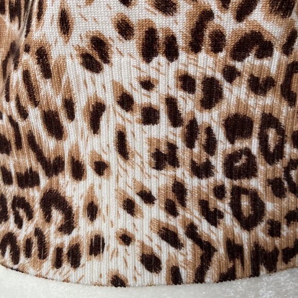 INC Animal Print Fitted Short Sleeve Sweater - Picture 6 of 8